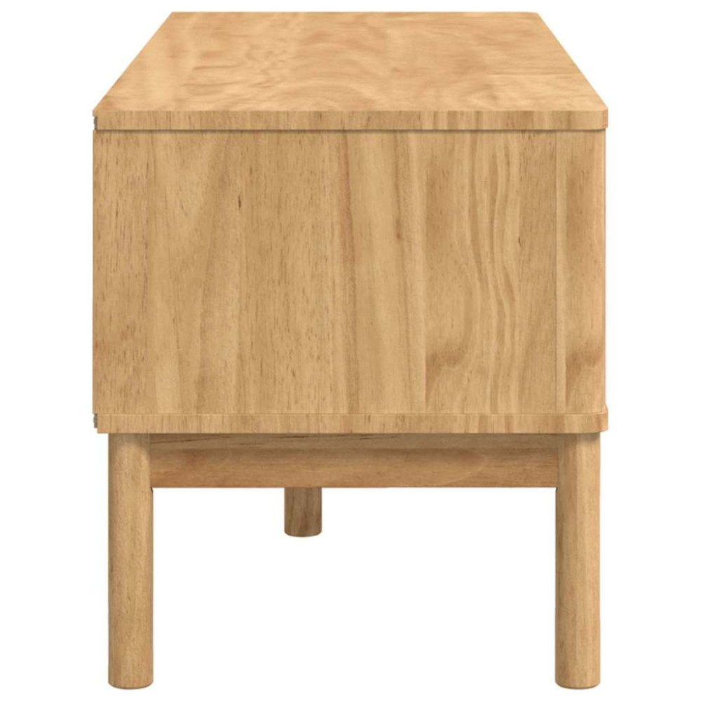 Produktbild för Hallbänk med låda FLORO Vaxbrun 115 x 40 x 45 cm Massiv furu
