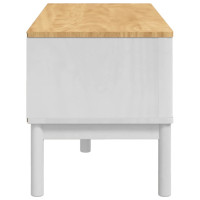 Produktbild för Hallbänk med låda FLORO Vit 115 x 40 x 45 cm Massiv furu