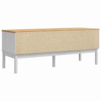Produktbild för Hallbänk med låda FLORO Vit 115 x 40 x 45 cm Massiv furu