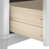 Produktbild för Hallbänk med låda FLORO Vit 115 x 40 x 45 cm Massiv furu