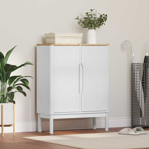 vidaXL Sideboard FLORO Vit 70 x 30 x 70,5 cm Massiv furu