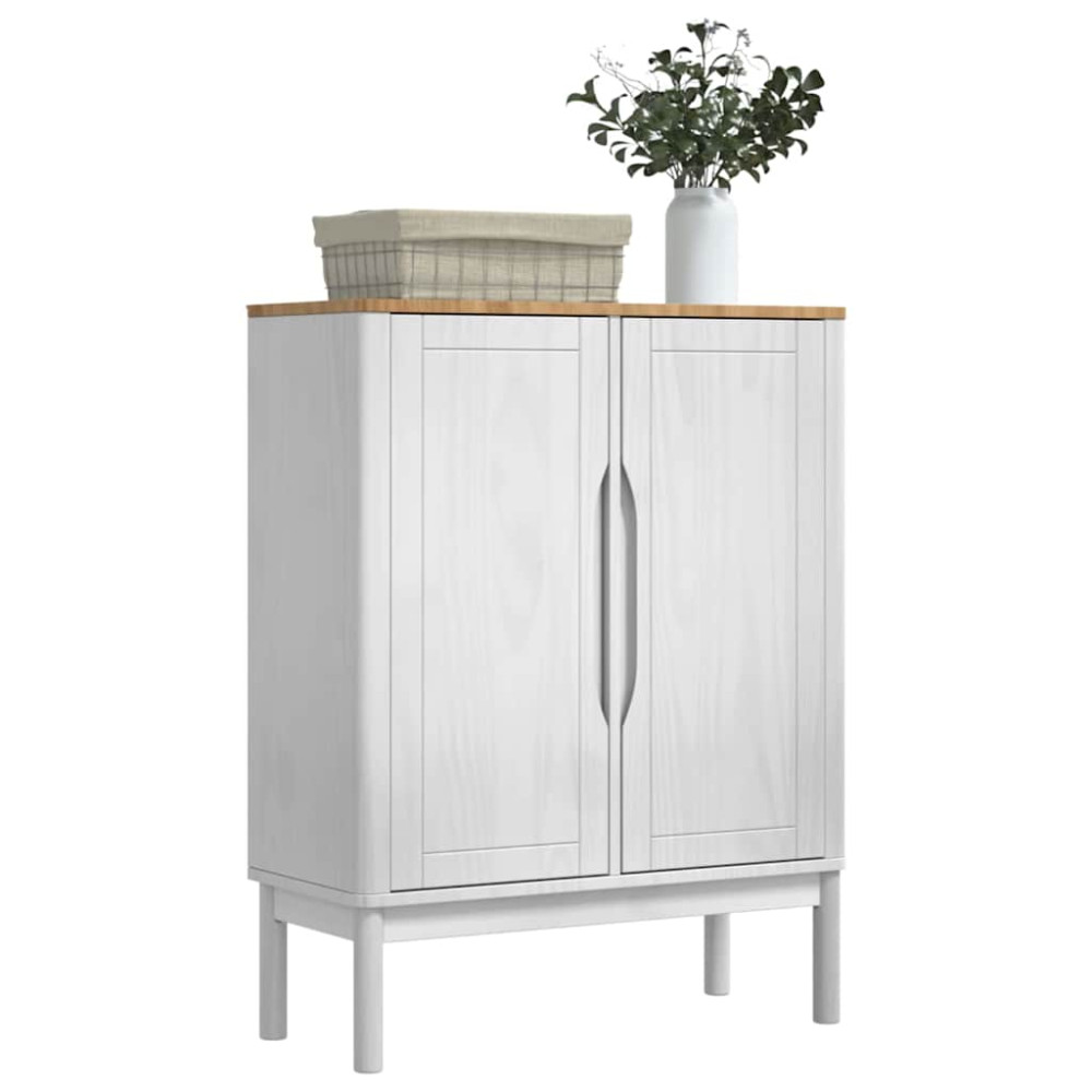 Produktbild för Sideboard FLORO Vit 70 x 30 x 70,5 cm Massiv furu