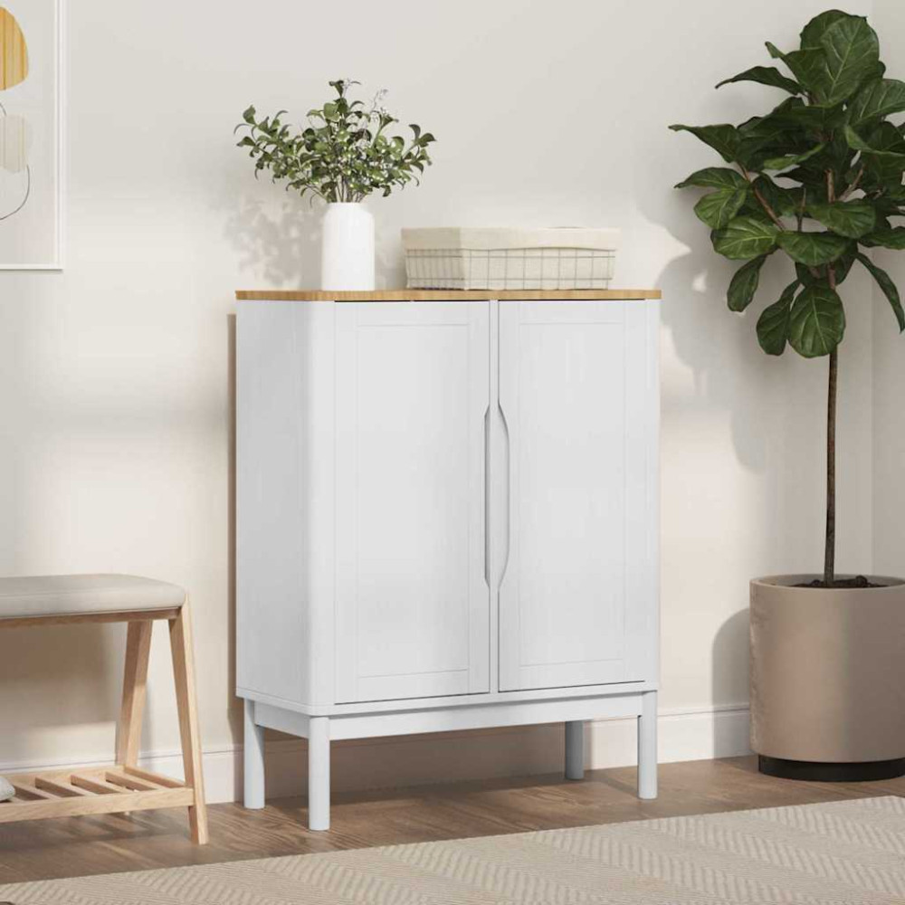 Produktbild för Sideboard FLORO Vit 70 x 30 x 70,5 cm Massiv furu