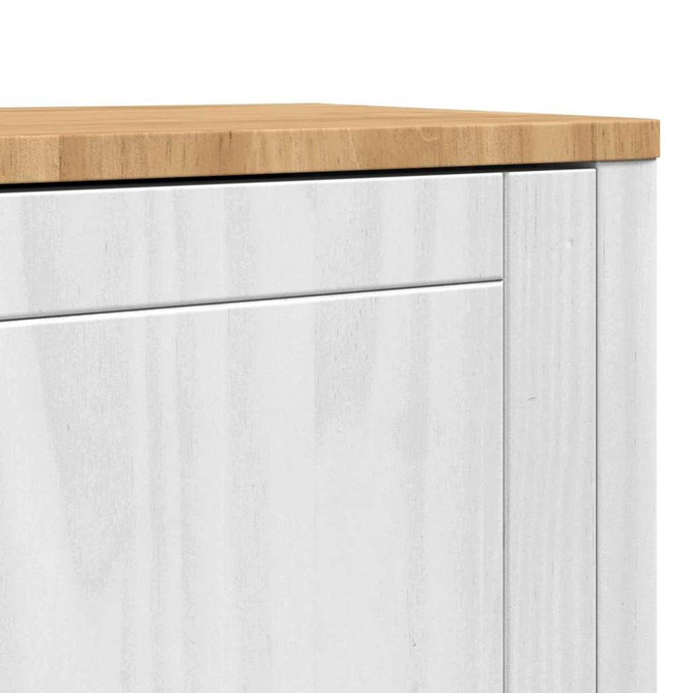 Produktbild för Sideboard FLORO Vit 70 x 30 x 70,5 cm Massiv furu