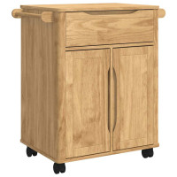 Produktbild för Köksvagn FLORO Vaxbrun 72,5 x 45 x 80 cm Massiv furu