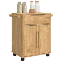 Produktbild för Köksvagn FLORO Vaxbrun 72,5 x 45 x 80 cm Massiv furu