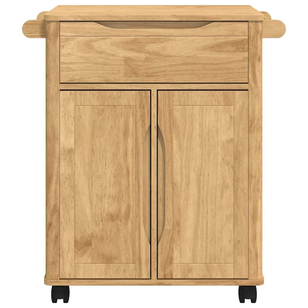 Produktbild för Köksvagn FLORO Vaxbrun 72,5 x 45 x 80 cm Massiv furu