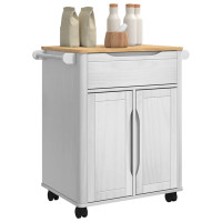 Produktbild för Köksvagn FLORO Vit 72,5 x 45 x 80 cm Massiv furu