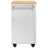 Produktbild för Köksvagn FLORO Vit 72,5 x 45 x 80 cm Massiv furu