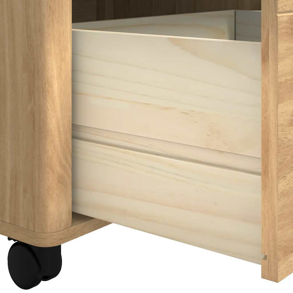 Produktbild för Köksvagn FLORO Vaxbrun 72,5 x 45 x 80 cm Massiv furu