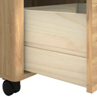Produktbild för Köksvagn FLORO Vaxbrun 72,5 x 45 x 80 cm Massiv furu