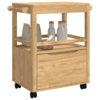 Produktbild för Köksvagn FLORO Vaxbrun 72,5 x 45 x 80 cm Massiv furu