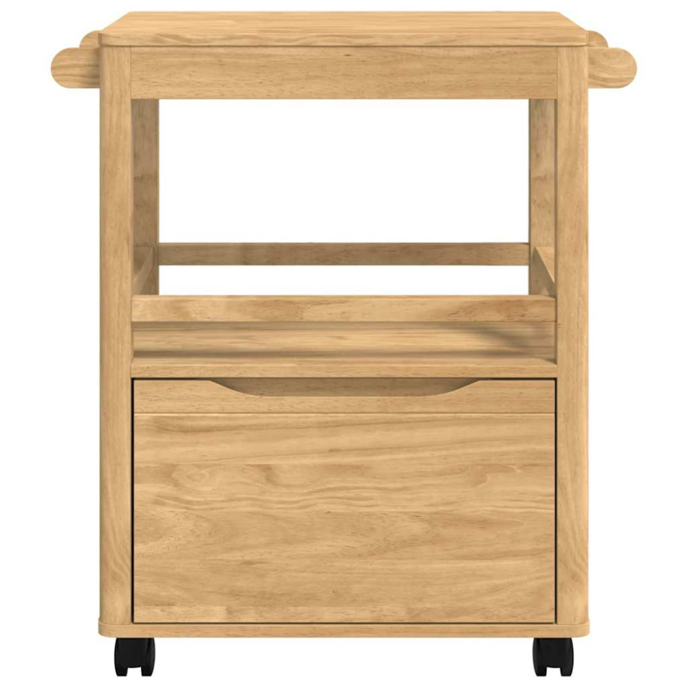 Produktbild för Köksvagn FLORO Vaxbrun 72,5 x 45 x 80 cm Massiv furu