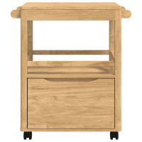 Produktbild för Köksvagn FLORO Vaxbrun 72,5 x 45 x 80 cm Massiv furu