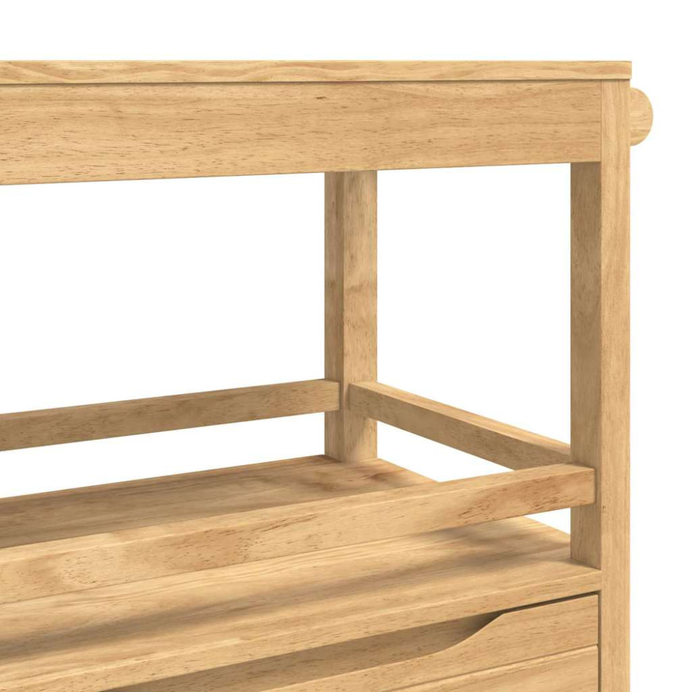 Produktbild för Köksvagn FLORO Vaxbrun 72,5 x 45 x 80 cm Massiv furu
