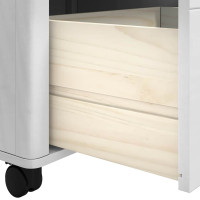 Produktbild för Köksvagn FLORO Vit 72,5 x 45 x 80 cm Massiv furu
