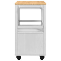 Produktbild för Köksvagn FLORO Vit 72,5 x 45 x 80 cm Massiv furu