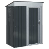 Produktbild för Trädgårdsskjul Antracit 137 x 81 x 180 cm Metall