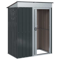 Produktbild för Trädgårdsskjul Antracit 137 x 81 x 180 cm Metall