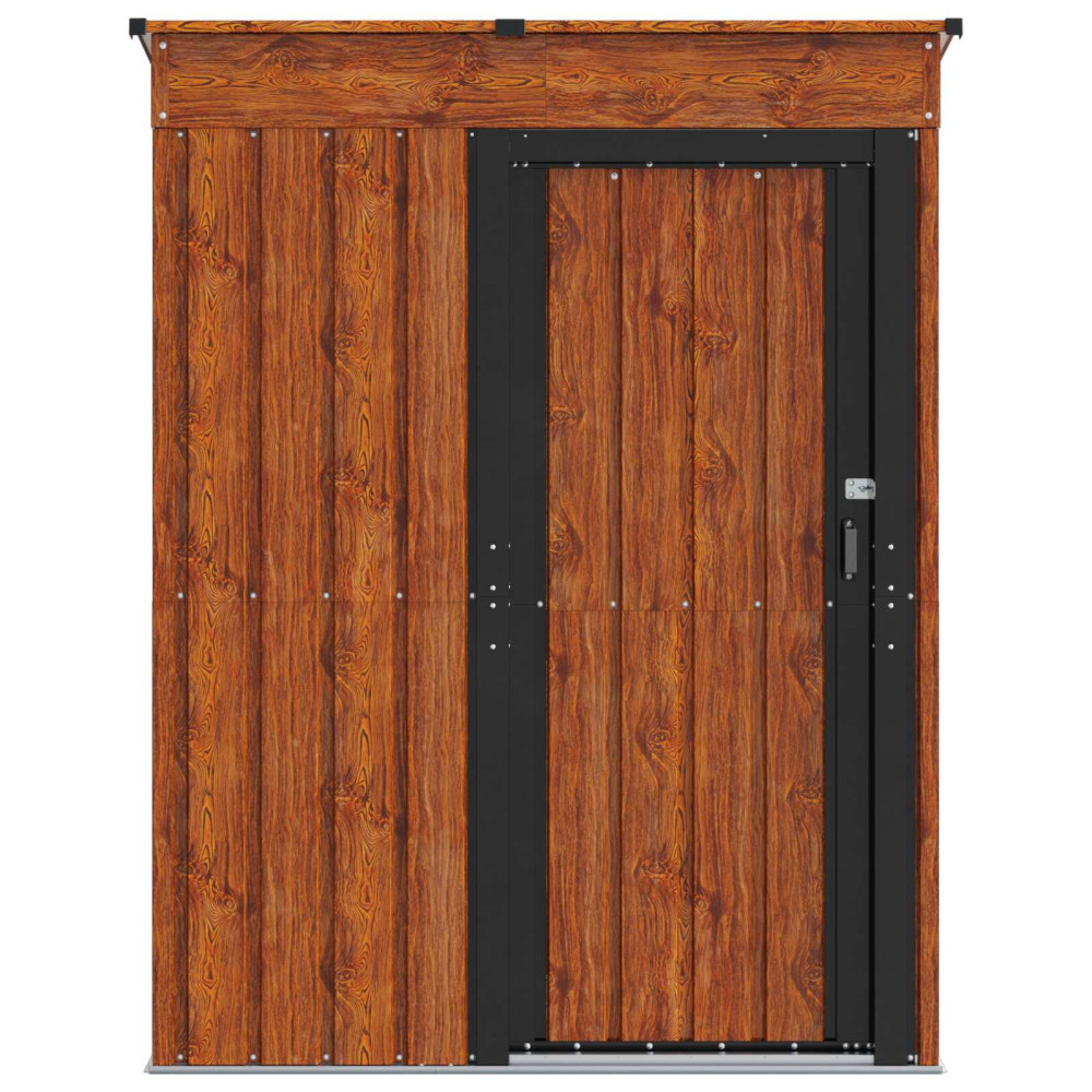 Produktbild för Trädgårdsskjul Brun 137 x 81 x 180 cm Metall