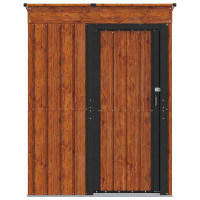 Produktbild för Trädgårdsskjul Brun 137 x 81 x 180 cm Metall