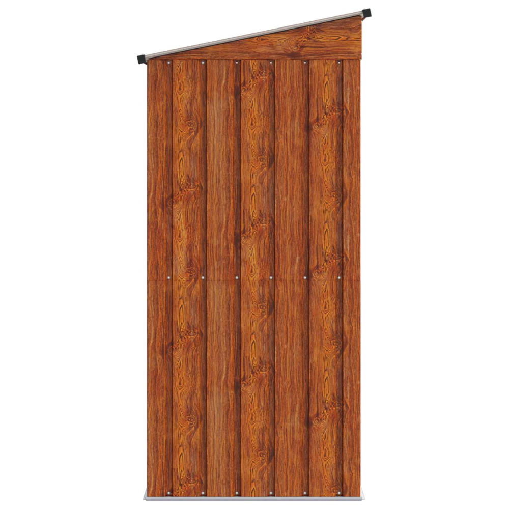 Produktbild för Trädgårdsskjul Brun 137 x 81 x 180 cm Metall