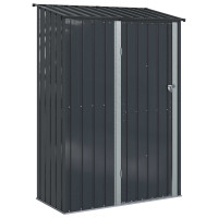 Produktbild för Trädgårdsskjul Antracit 140,5 x 74 x 200 cm Metall