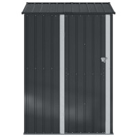 Produktbild för Trädgårdsskjul Antracit 140,5 x 74 x 200 cm Metall