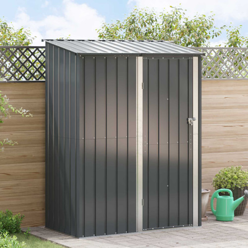 vidaXL Trädgårdsskjul Antracit 153,5 x 86 x 200 cm Metall