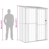 Produktbild för Trädgårdsskjul Antracit 153,5 x 86 x 200 cm Metall