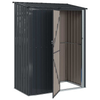 Produktbild för Trädgårdsskjul Antracit 153,5 x 86 x 200 cm Metall