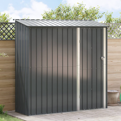vidaXL Trädgårdsskjul Antracit 203,5 x 73 x 200 cm Metall