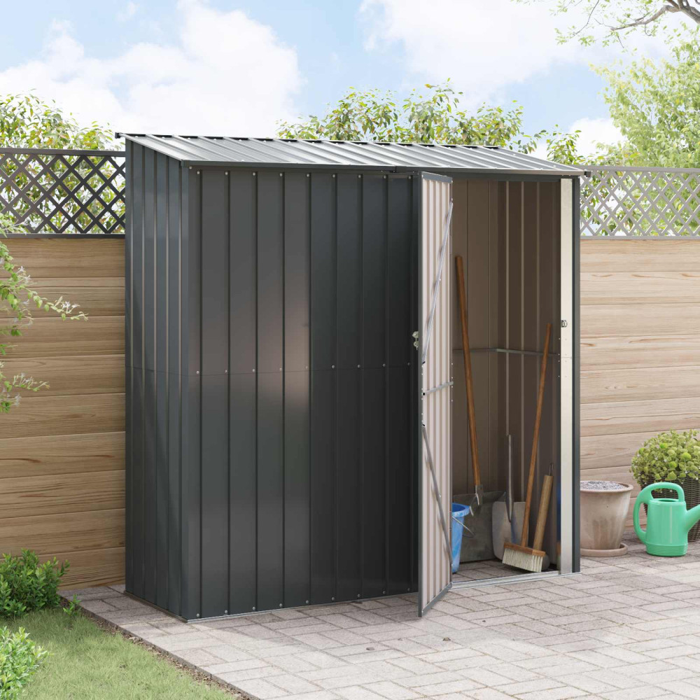 Produktbild för Trädgårdsskjul Antracit 203,5 x 73 x 200 cm Metall