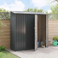 Produktbild för Trädgårdsskjul Antracit 203,5 x 73 x 200 cm Metall