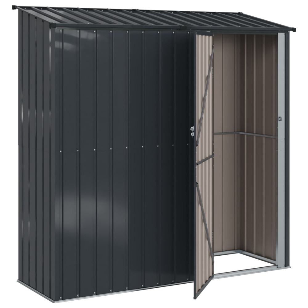 Produktbild för Trädgårdsskjul Antracit 203,5 x 73 x 200 cm Metall