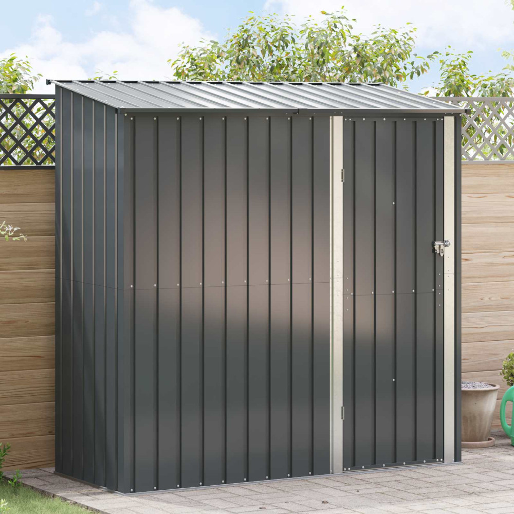 Produktbild för Trädgårdsskjul Antracit 203 x 85,5 x 200 cm Metall
