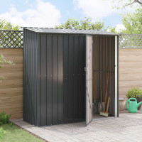 Produktbild för Trädgårdsskjul Antracit 203 x 85,5 x 200 cm Metall
