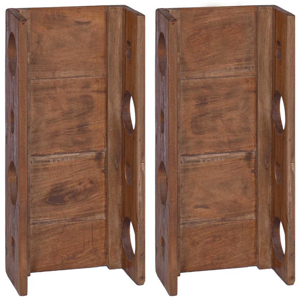 Produktbild för Hylla Brun 24 x 13 x 54 cm Massivt mahognyträ
