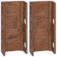 Produktbild för Hylla Brun 24 x 13 x 54 cm Massivt mahognyträ