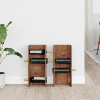 Produktbild för Hylla Brun 24 x 13 x 54 cm Massivt mahognyträ
