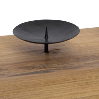 Produktbild för Ljushållare Naturfärg 50 x 15 x 10 cm Massivt teakträ
