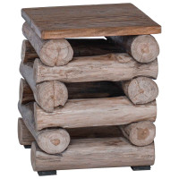 Produktbild för Pall Naturfärg 30 x 30 x 38 cm Massivt teakträ