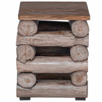 Produktbild för Pall Naturfärg 30 x 30 x 38 cm Massivt teakträ