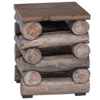 Produktbild för Pall Naturfärg 30 x 30 x 38 cm Massivt teakträ
