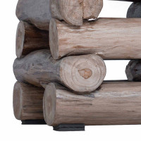 Produktbild för Pall Naturfärg 30 x 30 x 38 cm Massivt teakträ