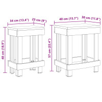 Produktbild för Växtställ 2 pcs Brun 70 x 11 x 27 cm Mahognyträ