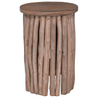 Produktbild för Pall Naturfärg 30 x 30 x 45 cm Massivt teakträ