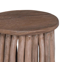 Produktbild för Pall Naturfärg 30 x 30 x 45 cm Massivt teakträ