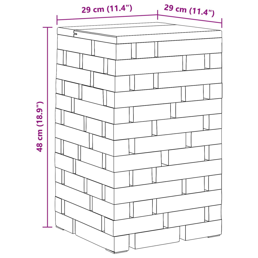 Produktbild för Pall Naturfärg 29 x 29 x 48 cm Massivt återvunnet trä