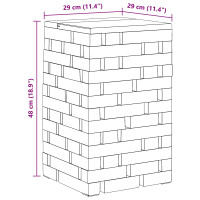 Produktbild för Pall Naturfärg 29 x 29 x 48 cm Massivt återvunnet trä